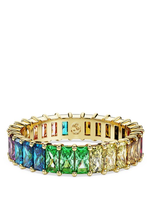 Swarovski Matrix ring verguld 52 - voorkant 2 goud