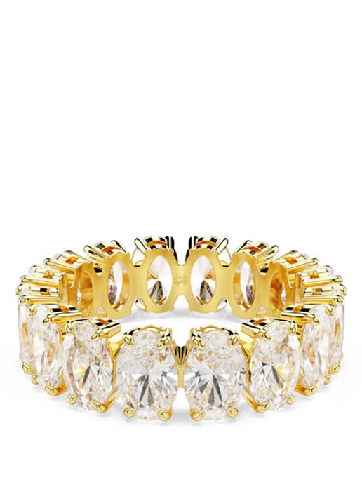 Swarovski Matrix ring verguld 52 - voorkant goud
