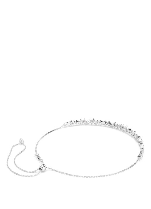 Swarovski Mesmera choker met kristal  - detail 3 zilver
