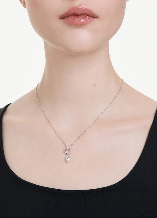 Swarovski Mesmera ketting met zirkonia - voorkant 2 zilver