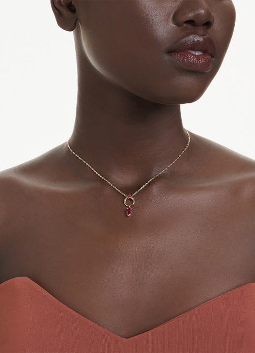 Swarovski Mesmera ketting met zirkonia - voorkant 2 goud
