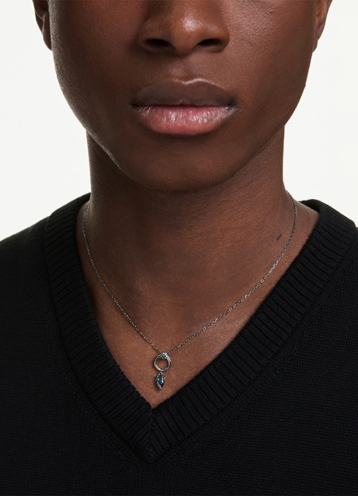 Swarovski Mesmera ketting met zirkonia - voorkant 2 zilver