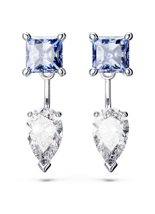Swarovski Mesmera oorstekers met kristal - voorkant 4 zilver