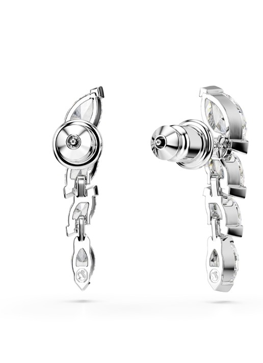 Swarovski Mesmera oorstekers met kristal - detail 3 zilver