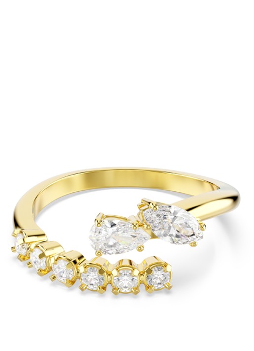 Swarovski Mesmera ring verguld 50 - voorkant goud