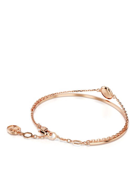 Swarovski Meteora bangle met kristal M - detail 4 roségoud