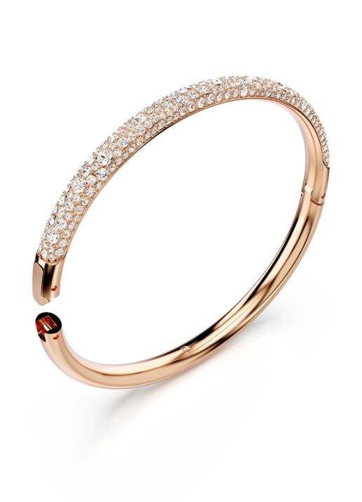 Swarovski Meteora bangle verguld L - detail 3 roségoud