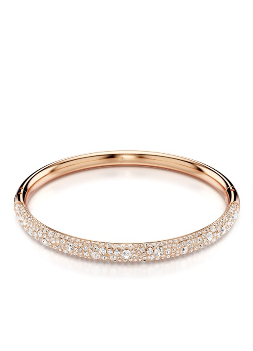 Swarovski Meteora bangle verguld S - voorkant roségoud