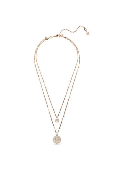 Swarovski Meteora ketting verguld  - detail 2 roségoud
