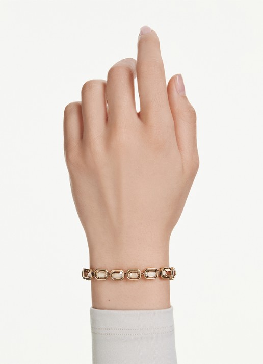 Swarovski Milenia armband met kristal M - voorkant 2 goud
