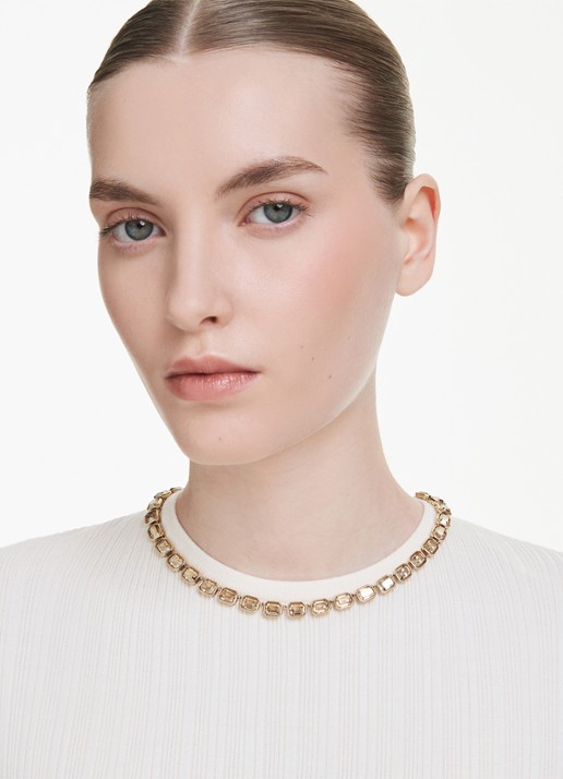 Swarovski Millenia ketting met kristal - voorkant 6 goud
