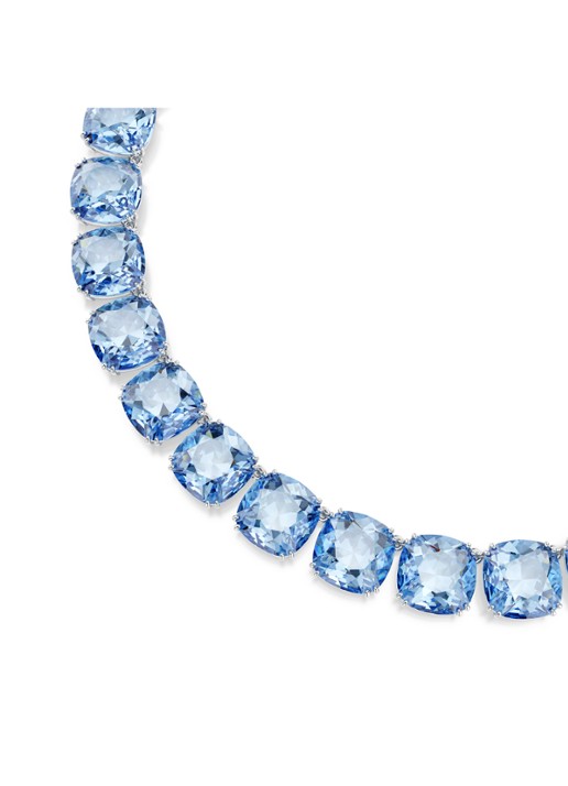 Swarovski Millenia ketting met kristal - detail 2 blauw