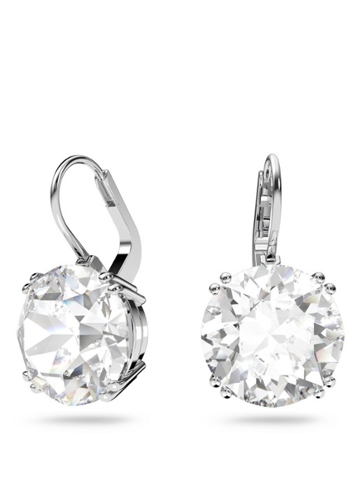 Swarovski Millenia oorhangers met kristal - voorkant 2 zilver