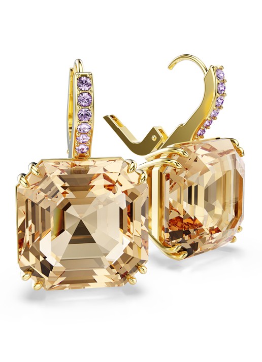 Swarovski Millenia oorhangers met kristal - detail 2 goud