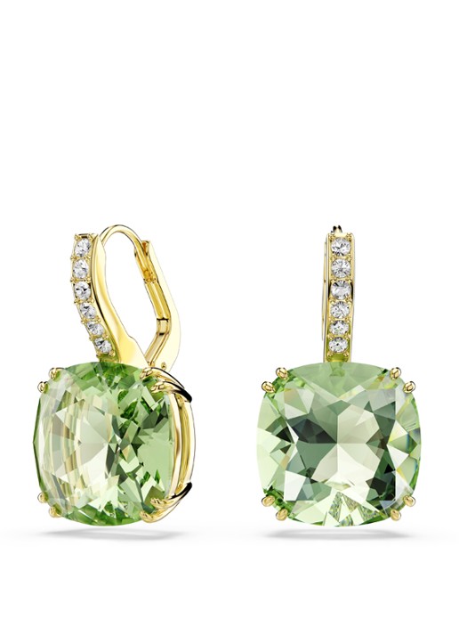 Swarovski Millenia oorhangers verguld - voorkant 4 goud