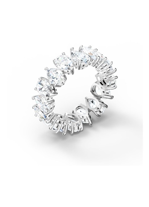 Swarovski Pear ring met kristal - detail 2 zilver
