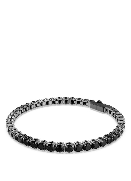 Swarovski Re Matrix armband met kristal M - detail 3 zwart