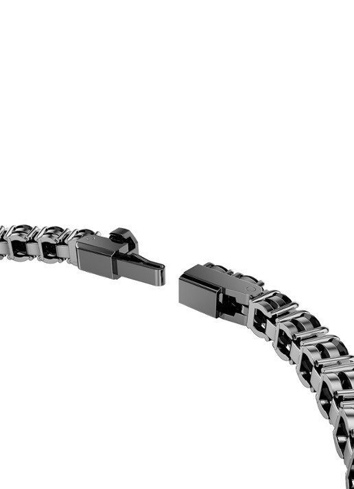 Swarovski Re Matrix armband met kristal M - detail 4 zwart