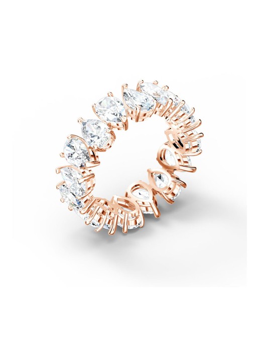 Swarovski Ring met kristal - detail 2 roségoud
