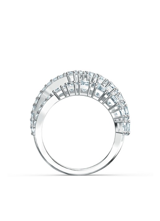 Swarovski Ring met kristal - detail zilver