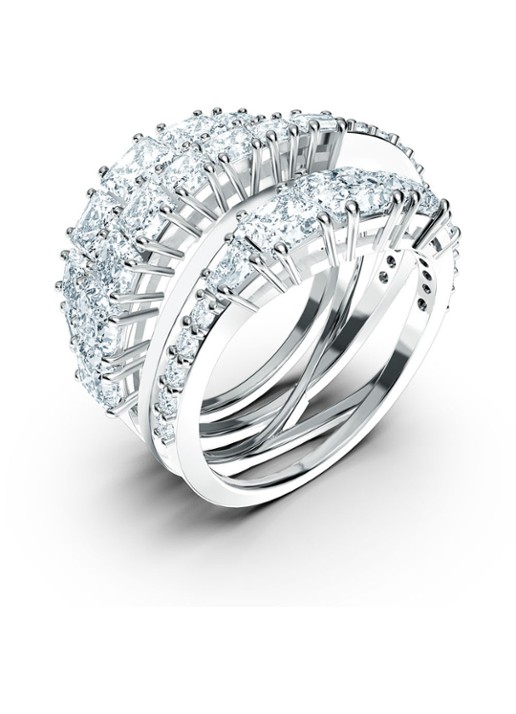 Swarovski Ring met kristal - detail 2 zilver