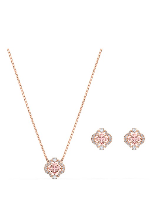 Swarovski Sparkling DC set van ketting en oorstekers met kristal
