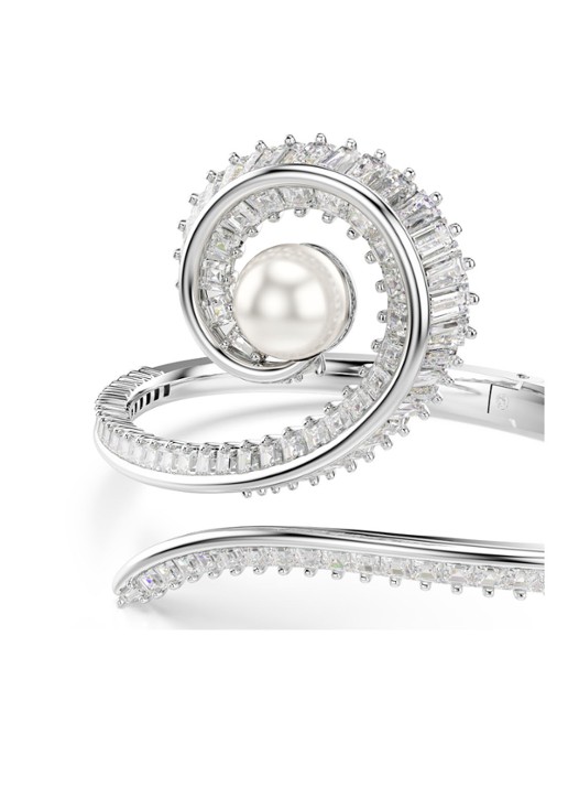 Swarovski SS25 Capsule bangle met kristal L - detail 2 zilver