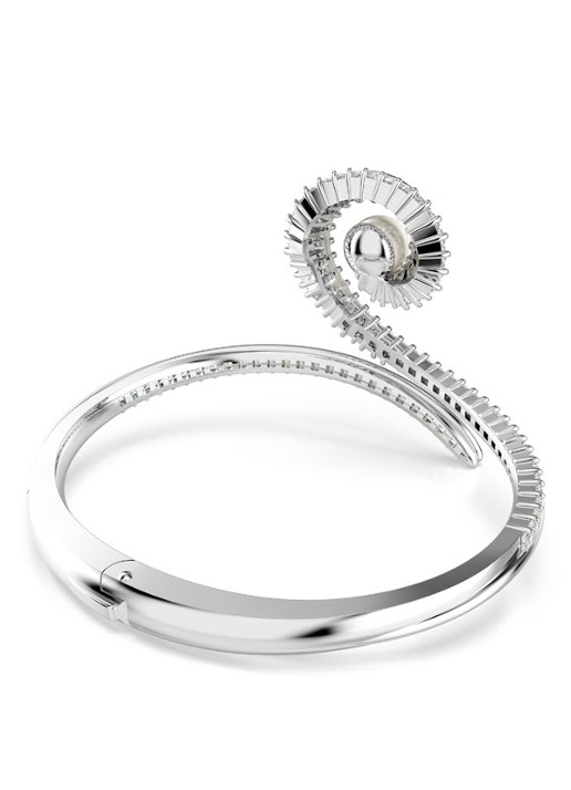 Swarovski SS25 Capsule bangle met kristal L - detail 3 zilver