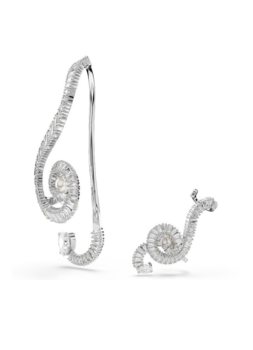 Swarovski SS25 Capsule oorclips met kristal  - detail 2 zilver