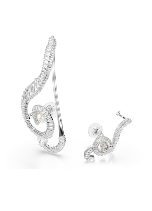 Swarovski SS25 Capsule oorclips met kristal  - detail 3 zilver