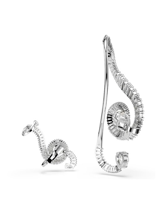 Swarovski SS25 Capsule oorclips met kristal  - detail 4 zilver