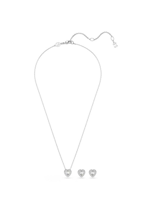 Swarovski SS25 Capsule set van ketting en oorknopjes met kristal - detail 2 zilver
