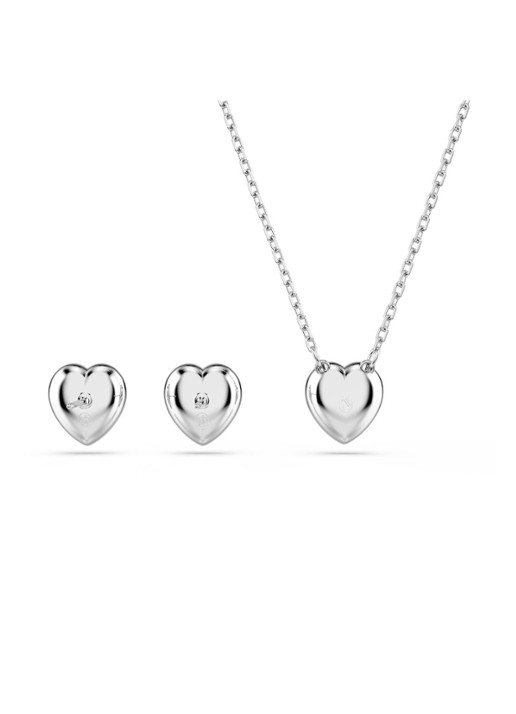 Swarovski SS25 Capsule set van ketting en oorknopjes met kristal - detail 4 zilver