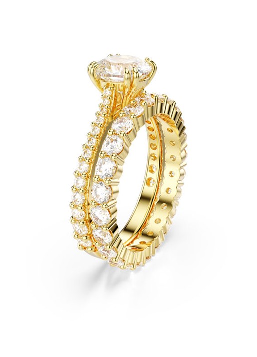 Swarovski Stilla Double ring verguld - detail 4 goud