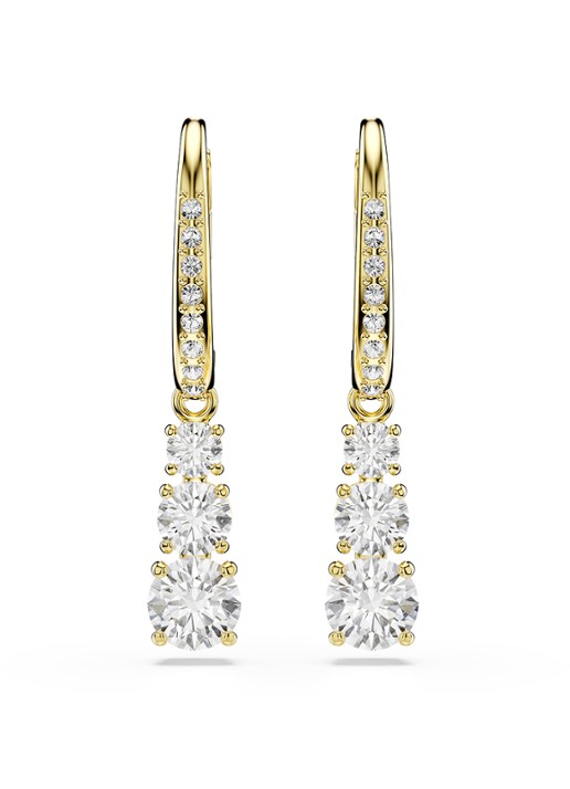 Swarovski Stilla oorringen met zirkonia - detail 3 goud