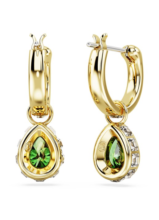 Swarovski Stilla oorringen verguld - detail 2 groen