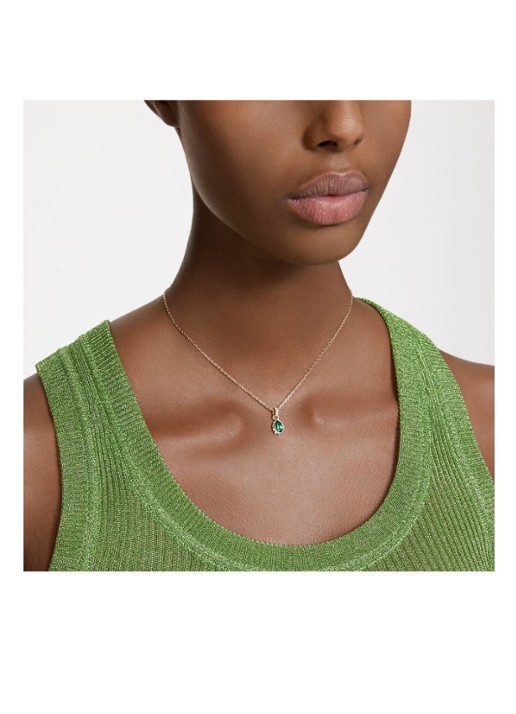 Swarovski STILLA PEND PEAR GRE/GOS - detail 2 goud