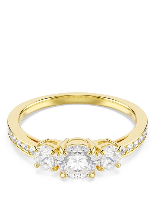 Swarovski Stilla ring met zirkonia 58 - voorkant 4 goud