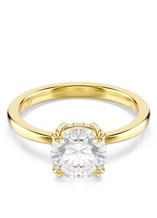 Swarovski Stilla ring met zirkonia 60 - voorkant goud