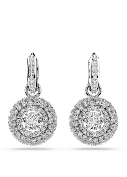 Swarovski Sublima oorringen met kristal - detail 2 zilver