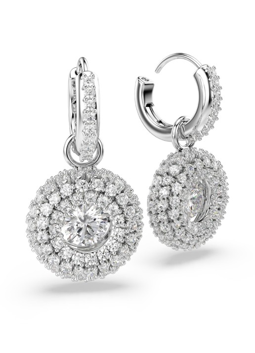 Swarovski Sublima oorringen met kristal - detail 3 zilver