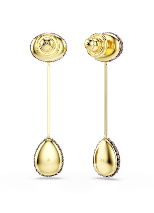 Swarovski Sublima oorstekers verguld  - detail 3 rood