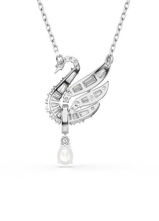 Swarovski Swan ketting met zirkonia - detail 4 zilver