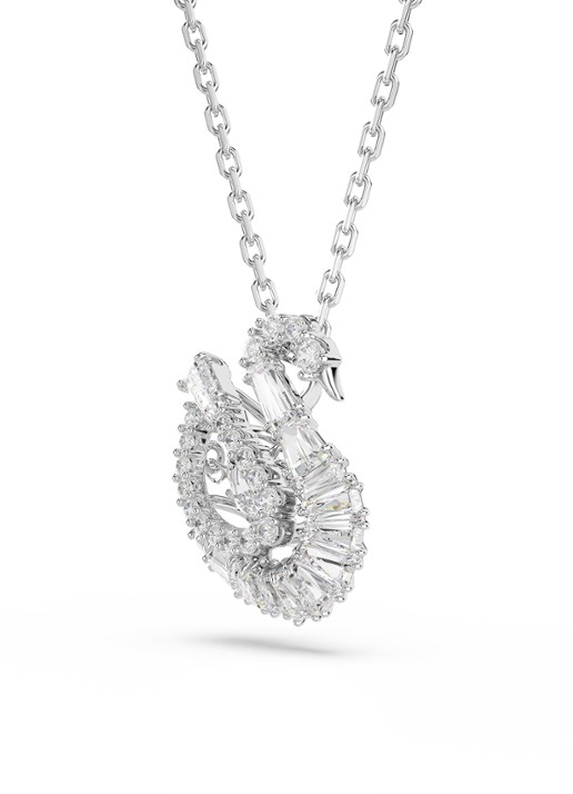 Swarovski Swan ketting met zirkonia - detail 4 zilver