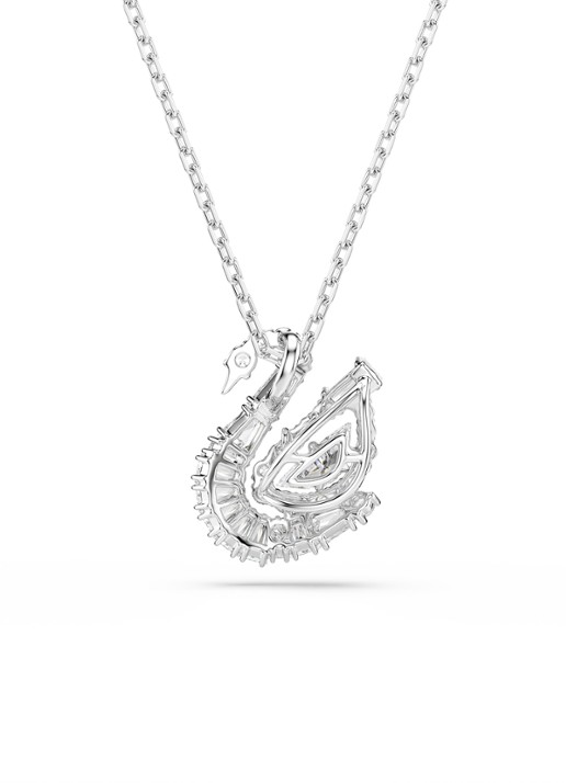 Swarovski Swan ketting met zirkonia - detail 6 zilver