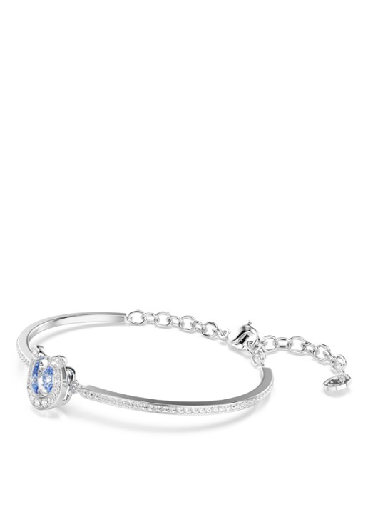 Swarovski Symbolica bangle met kristal M - detail zilver