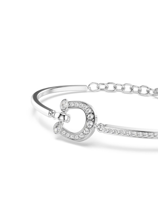 Swarovski Symbolica bangle met kristal - detail 3 zilver