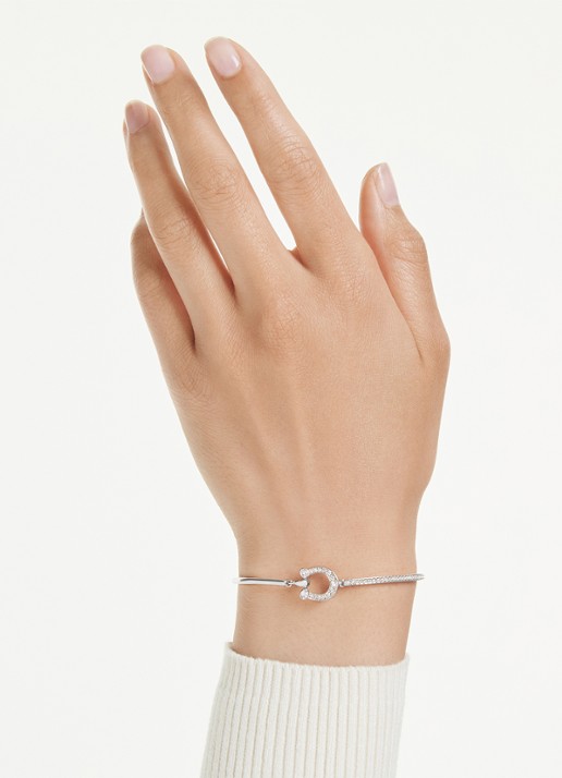Swarovski Symbolica bangle met kristal - detail 5 zilver