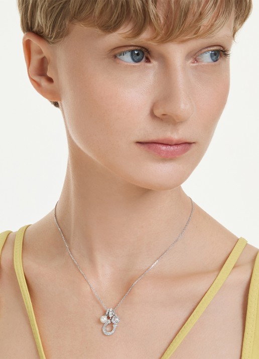 Swarovski Symbolica ketting met kristal - detail 5 zilver