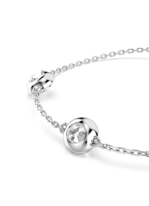 Swarovski Una armband met kristal M - detail 6 zilver